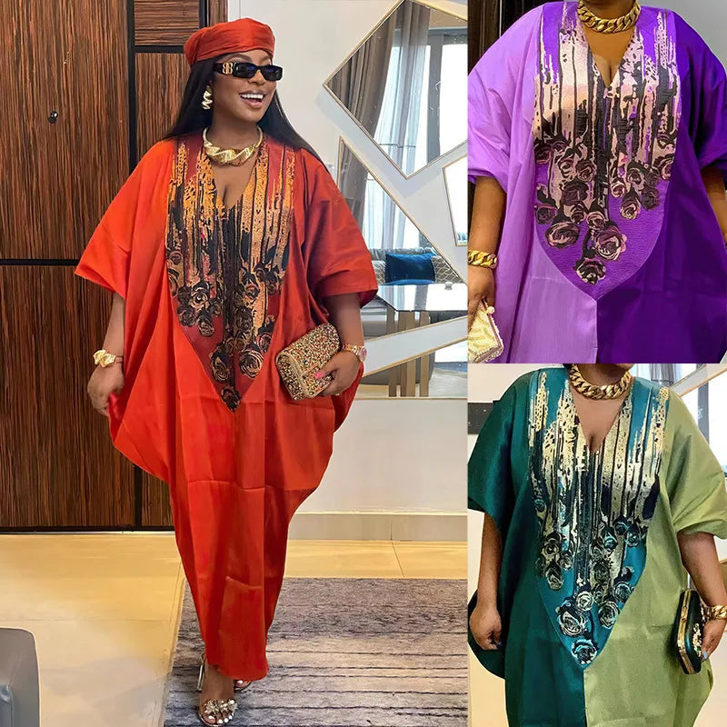 Abayas For Women Satin Boubou Robe Djellaba Femme Dubai African Muslim Fashion Dress 2024 Caftan Marocain Evening Party Dresses Beauty hair & fashionfj
