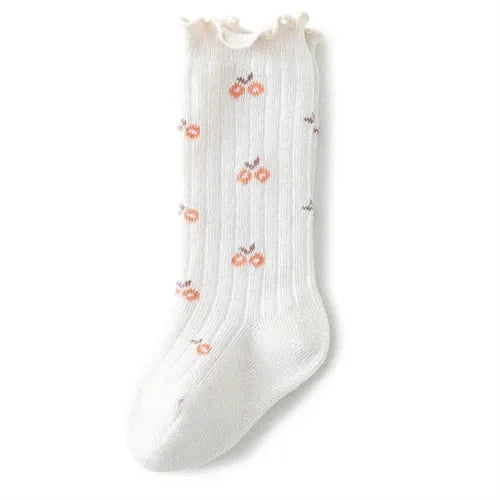 Kids Socks For 0-5 Years Girls Autumn Winter Cotton Print Children's Girls Socks Soft Beauty Toddler Princess Long Sock