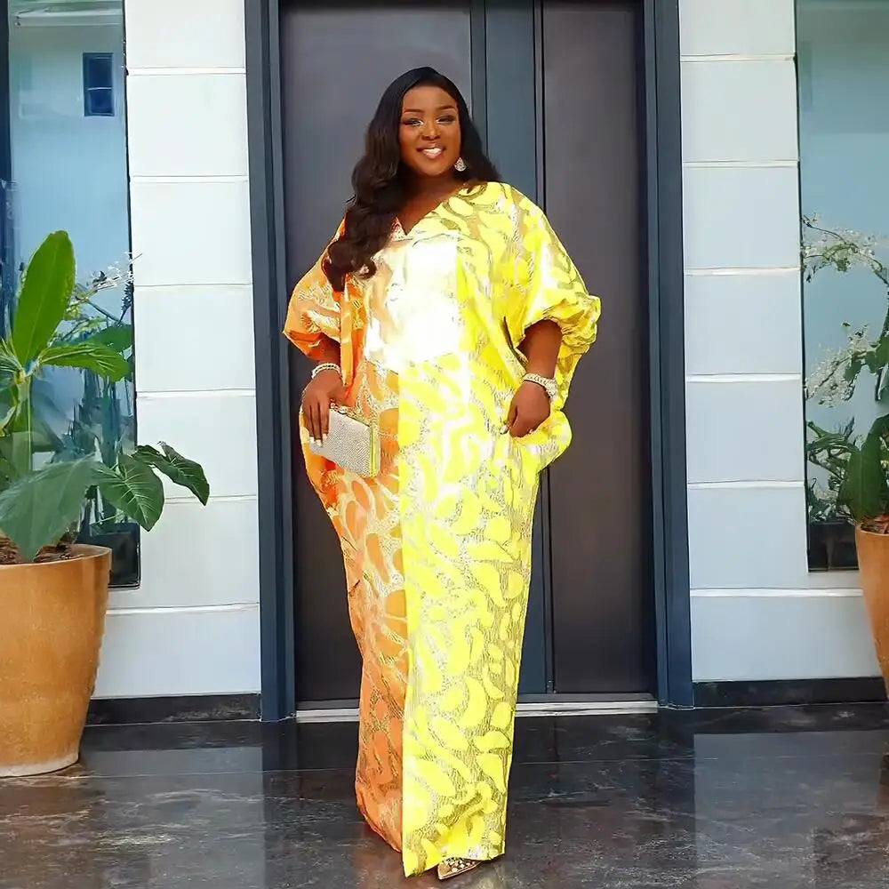 New Arrival african dresses for woman jacquard elegant african dresses Plus Size turkey dresses for women luxury Beauty hair & fashionfj
