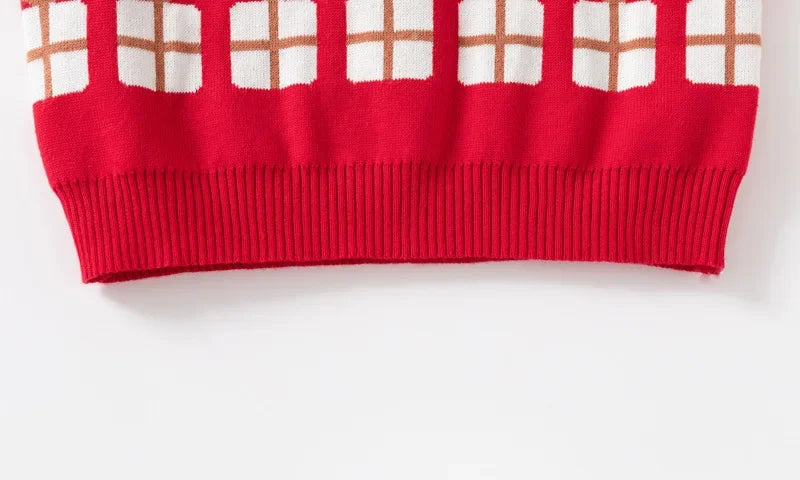 2024 Autumn New Style Euro-America Style Baby Sweater Children Clothing Boys Christmas Deer Jacquard Knitted Sweater