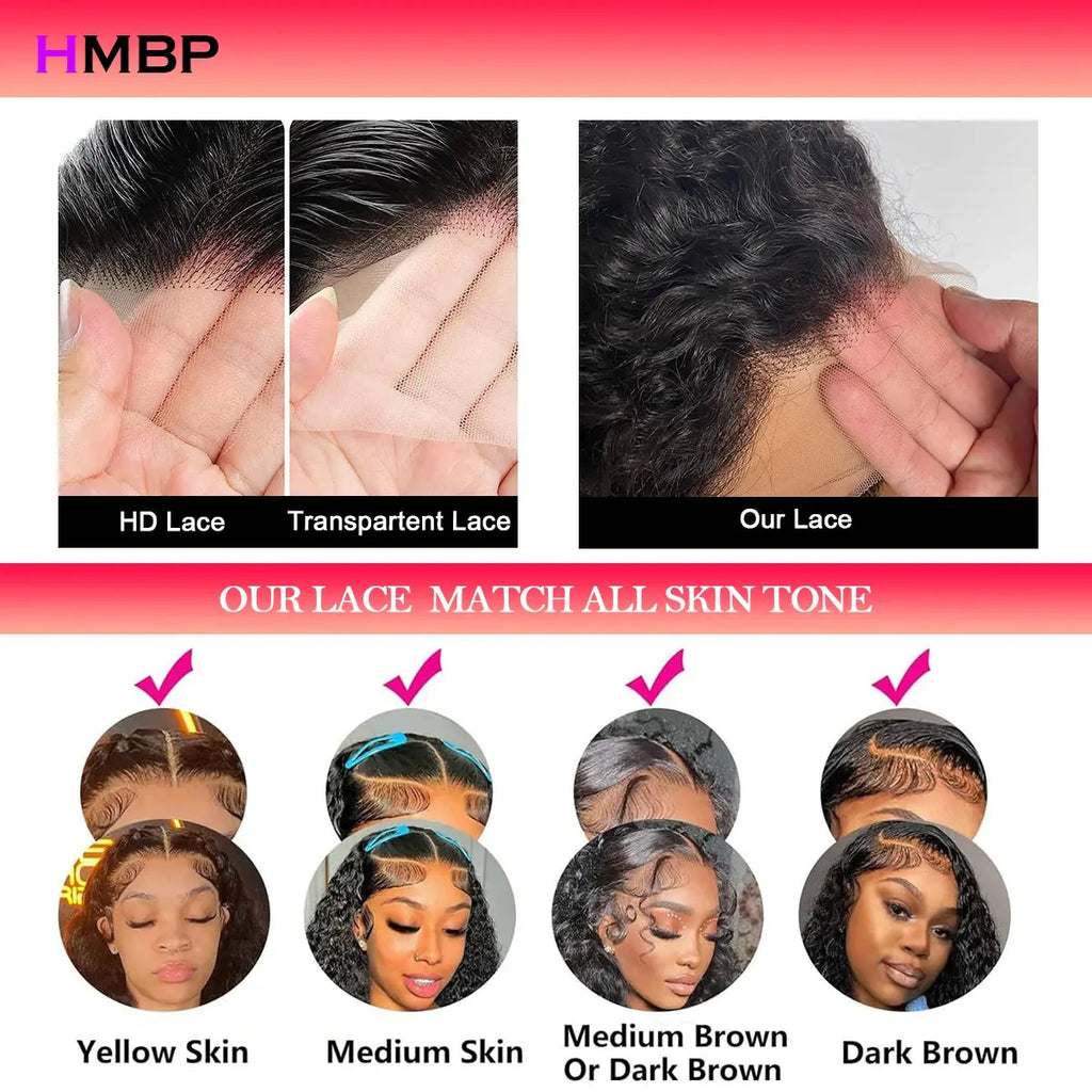 400 High Density Glueless Lace Frontal Wigs Human Hair Ready To Go P4/33 Color Kinky Curly 360 Hd Lace Wig Human Hair For Women Beauty hair & fashionfj