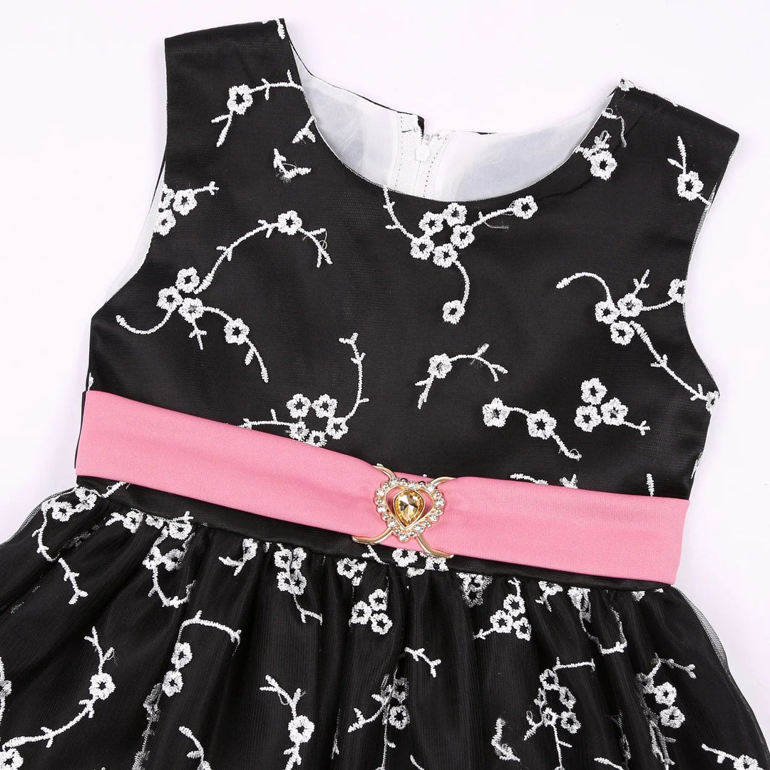 Girls Elegant Dresses Girls Princess Dress Flower Embroidery Luxury Gown Kids Piano Performance Dress Weddings Birthday Dress Beauty hair & fashionfj