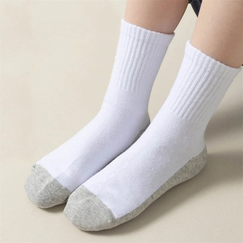 Children's Socks Boy Cotton White Kids Baby For Boys Spring Autumn Sports Student Home Teenagers Socks For Daily Life 4-16Years