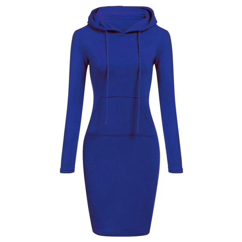 Ladies Dress Autumn Women Hooded Dresses Hoodies Women Sweatshirts Women Hoodies Dress Tops Ladies Clothing Beauty hair & fashionfj