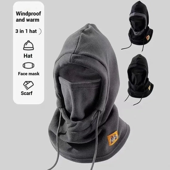 Winter Warm Hat with Mask and Neck Warmer 3-in-1 Windproof Balaclava for Men and Women  hat Cycling Cold Weather Protection