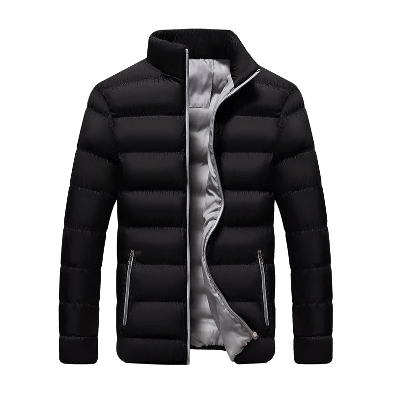 Winter men's thick jacket, warm and thick, slim-fitting outerwear, men's casual high-quality warm coat