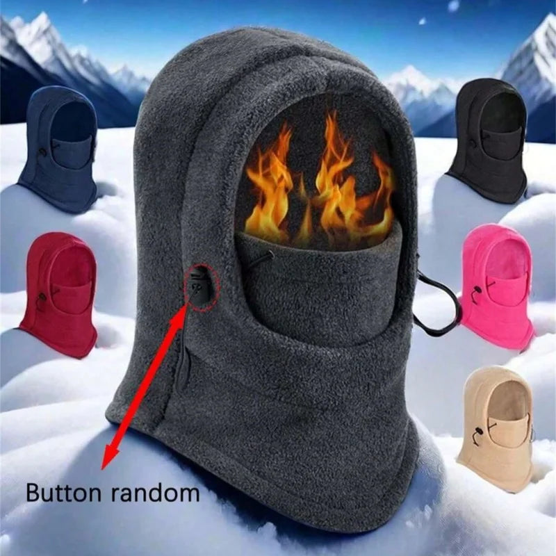 Autumn and winter warm face mask, head cover, riding windproof hat, thickened warm fleece head cover