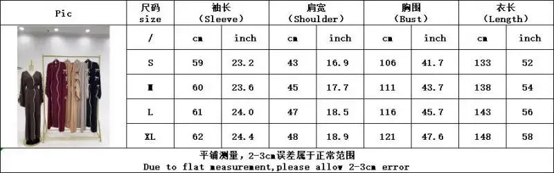 Women Muslim Arab Bow Round Neck Gown Long Sleeves Corset Ramadan Elegant Loose Cardigan Beauty hair & fashionfj