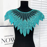 Sparkling Sequin Bead Feather Patches for Wedding Dress DIY - Tulle Fabric Applique Waistbands Shoulder Decor Skirts Accessories Beauty hair & fashionfj