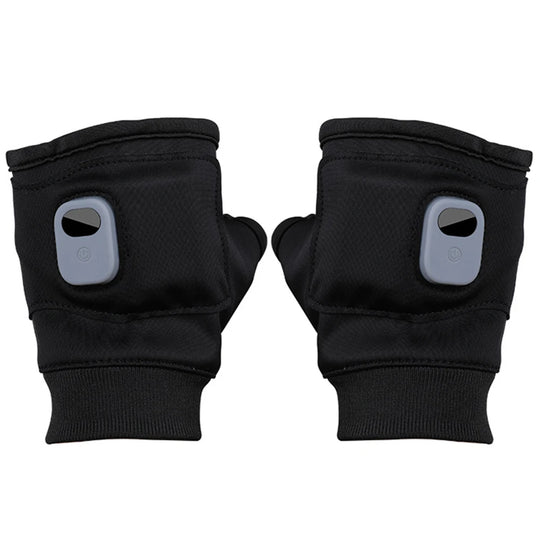 Electric Heated Gloves 360 Degree Heating Electric Thermal Gloves Fingerless Touchscreen for Outdoor Hiking Cycling