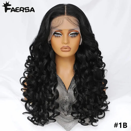Latisha 13X6 HD 13X5X1 Synthetic Lace Front Wigs Curly Pre Plucked Lace Frontal Wig with Bangs for Women Highlight with Babyhair Beauty hair & fashionfj