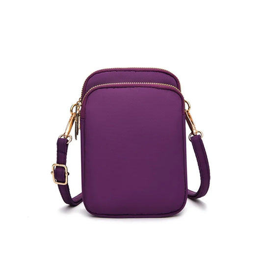 Women Mini Bag Crossbody Zipper Shoulder Bags Mobile Phone Purse Vertical Multifunctional Wallet Black Walking Crossbody Bags