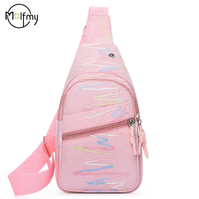 Crossbody Sling Backpack for Women Colorful Chest Bags Fashion Daypack Crossbody for Travel Sport Casual Tote Handbag Backpack