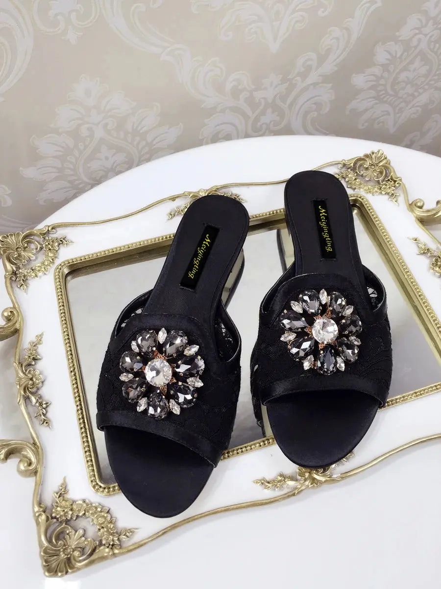 Sparkling Rhinestone Sandals – Glam Up Every Step in Style Beauty hair & fashionfj