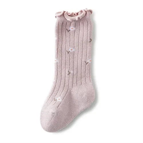 Kids Socks For 0-5 Years Girls Autumn Winter Cotton Print Children's Girls Socks Soft Beauty Toddler Princess Long Sock
