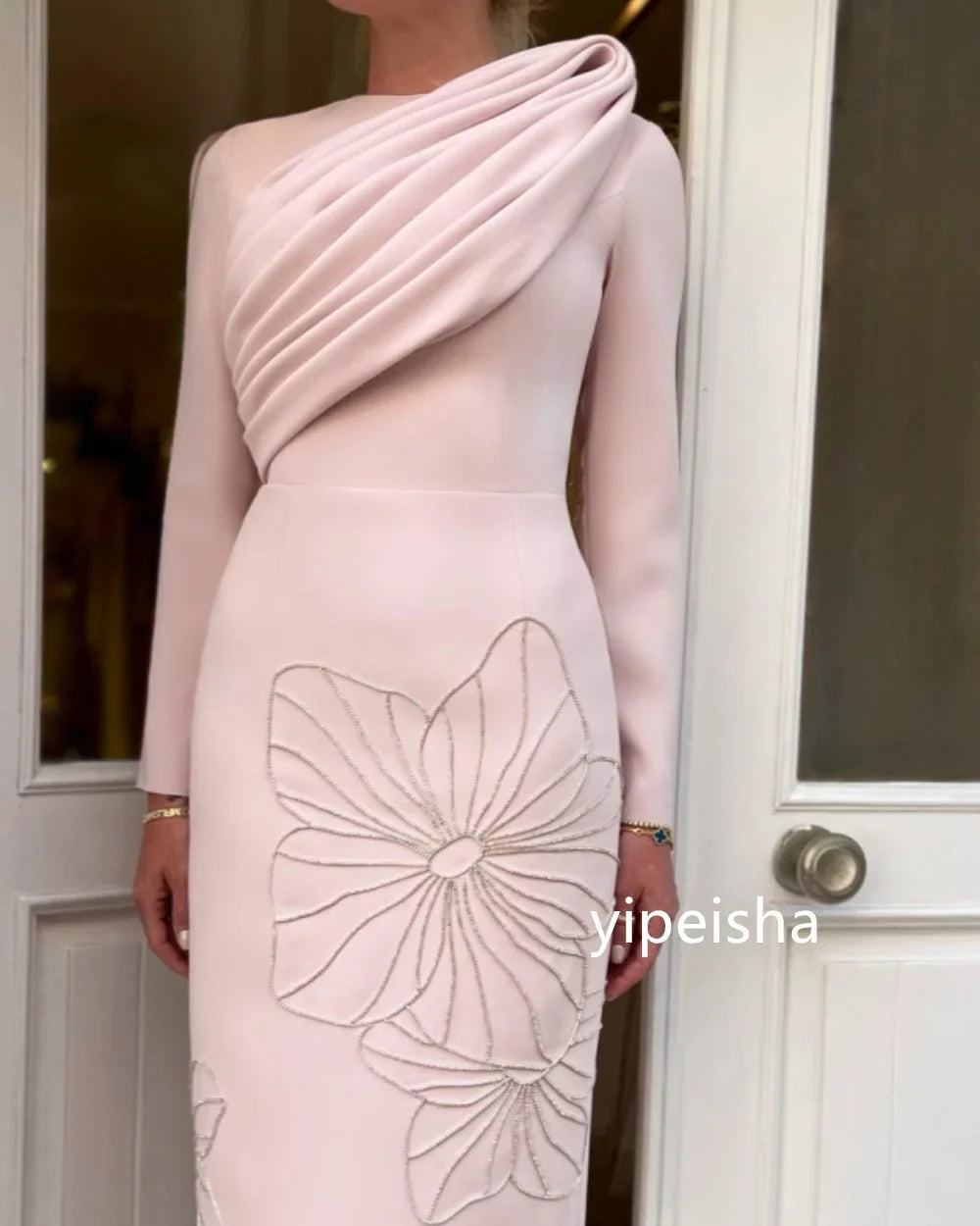 Customized Classic Jersey A-line Midi Dresses Homecoming  Exquisite Modern Style Pastrol Unisex Chinese  Formal Casual Simple Beauty hair & fashionfj