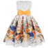 Summer Girls Dress Printed Wrought Fabricr Bow Girls Princess Dress Specialty Walking Little Host Dresses, For 2-10 Years Old Beauty hair & fashionfj