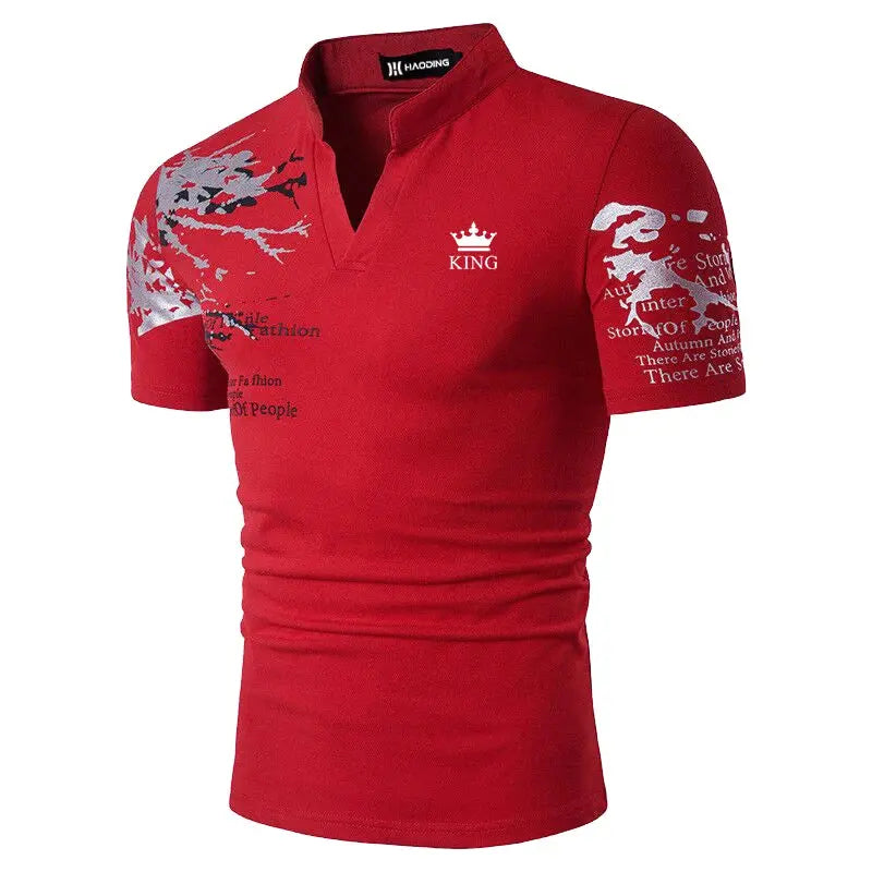 Men Slim Fit Summer Fashion Stand Collar Sport T Shirt . Beauty hair & fashionfj