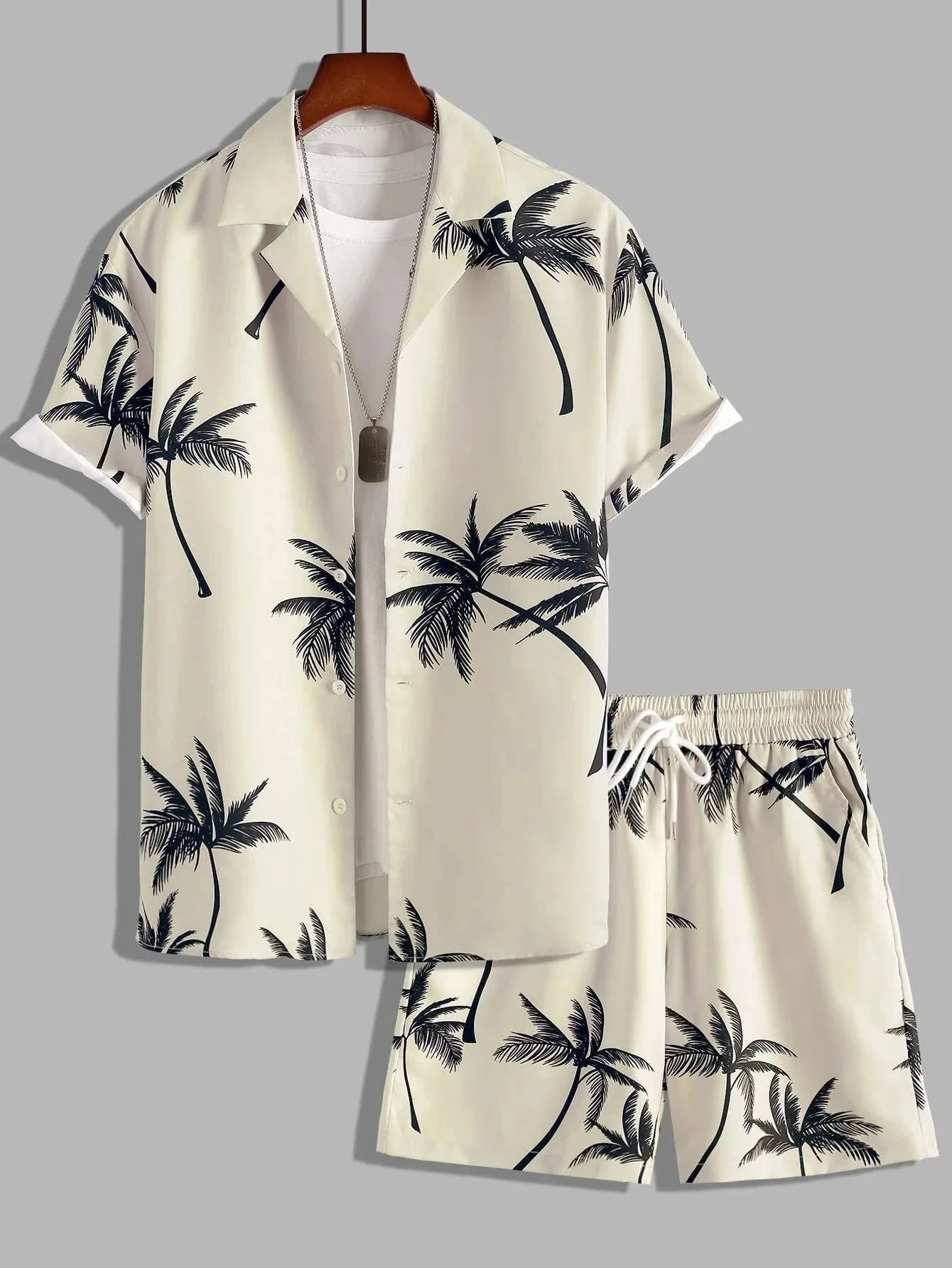 Kids Shirt Sets 3d Print Beach Coconut Tree Plaid Lapel Short Sleeve Casual Shirt Beach Shorts Summer Streetwear Hawaiian Suits Beauty hair & fashionfj