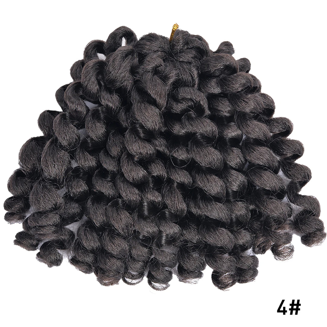 Synthetic Ombre Braiding Hair Jumpy Wand Curl Crochet Braids Hair Extension for Black Women Jamaican Bounce Curly Hair For Women