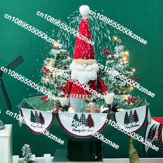 Santa Claus Lights Christmas Tree Decoration Christma Tree Christmas with Christmas Balls and Tree Ornaments