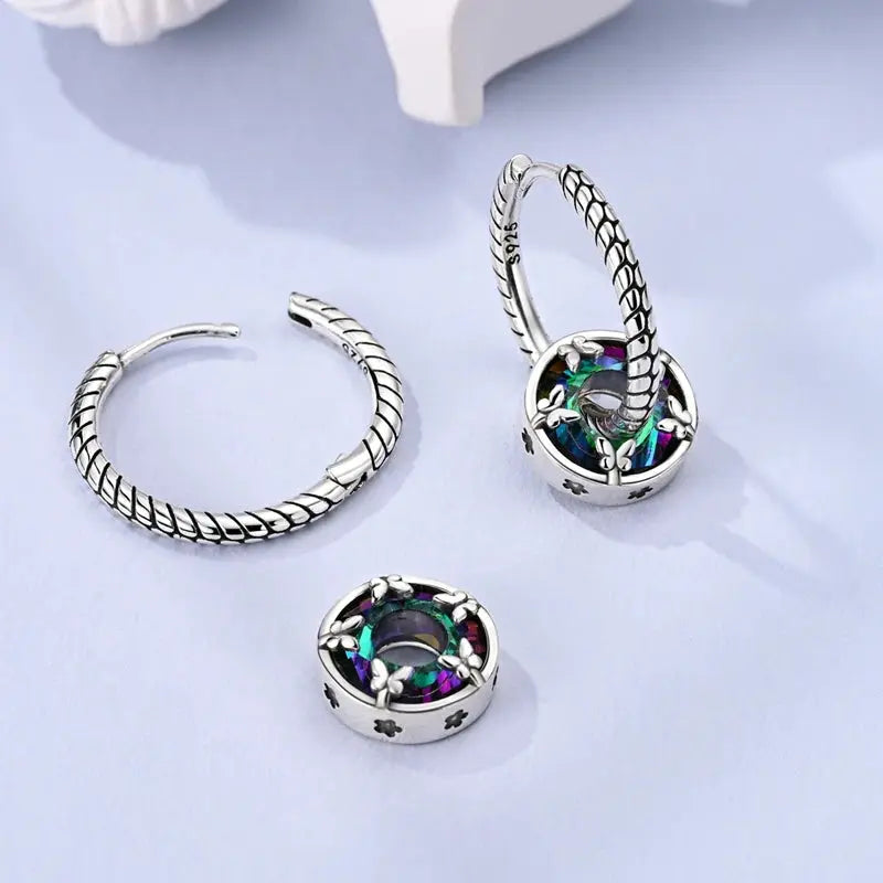 New 925 Sterling Silver Hoop Earrings Butterfly Hot Air Balloon Studs Drop Earring For Women Fashion Birthday Party Jewelry Gift Beauty hair & fashionfj