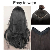 WIGSIN 22Inch Synthetic V-shaped Layered 4 Clips Long Straight Hair Extension Fashion Invisible Hairpiece Wig for Women Beauty hair & fashionfj