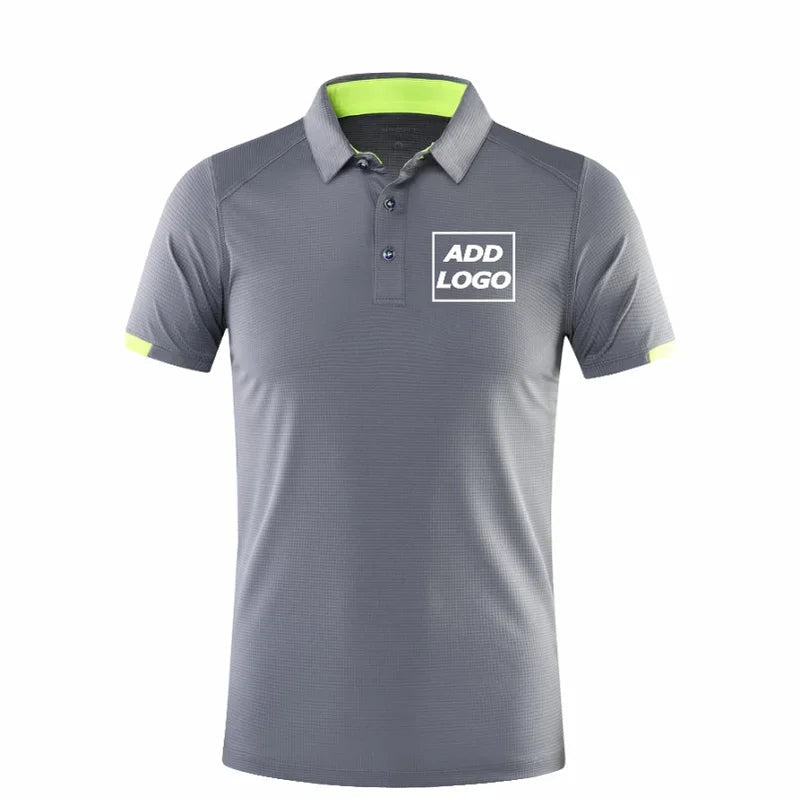 Quick-drying sports polo shirt custom printed company brand logo casual short-sleeved polo print shirt T-shirt 4XL 2025 Beauty hair & fashionfj