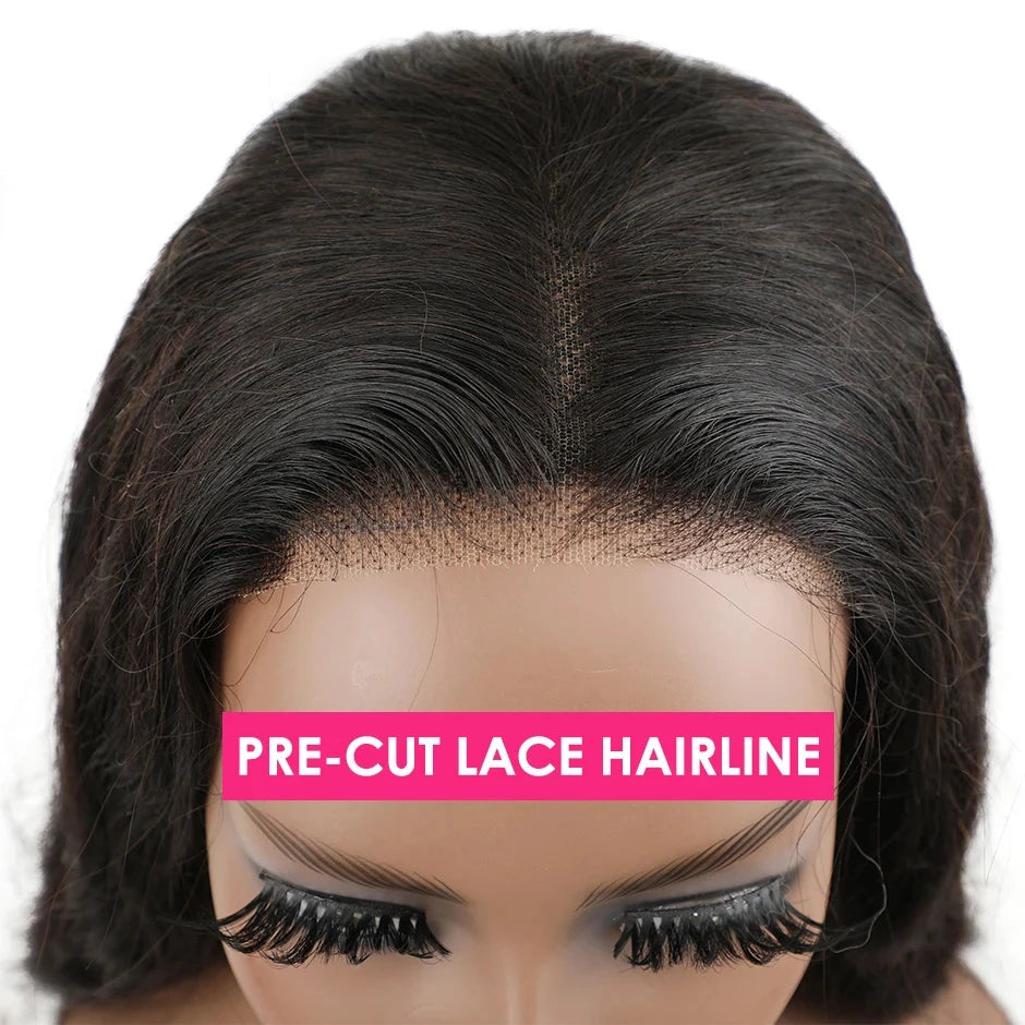 Wear Go Bob Wigs For Women Human Hair 180% Straight Glueless Wig Ready To Go Human Hair Wig Pre Cut Preplucked Lace Air Wig Sale Beauty hair & fashionfj