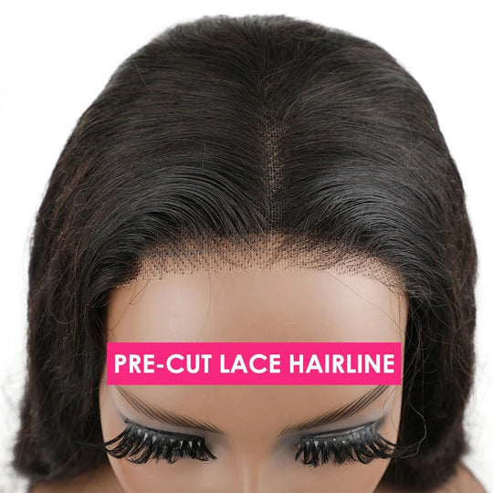 Wear Go Bob Wigs For Women Human Hair 180% Straight Glueless Wig Ready To Go Human Hair Wig Pre Cut Preplucked Lace Air Wig Sale Beauty hair & fashionfj