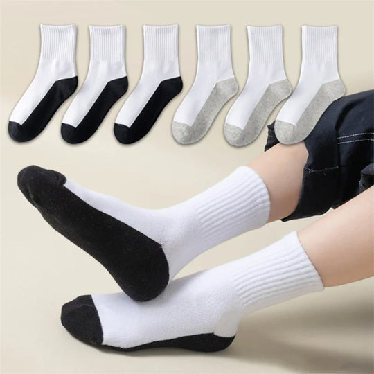 Children's Socks Boy Cotton White Kids Baby For Boys Spring Autumn Sports Student Home Teenagers Socks For Daily Life 4-16Years