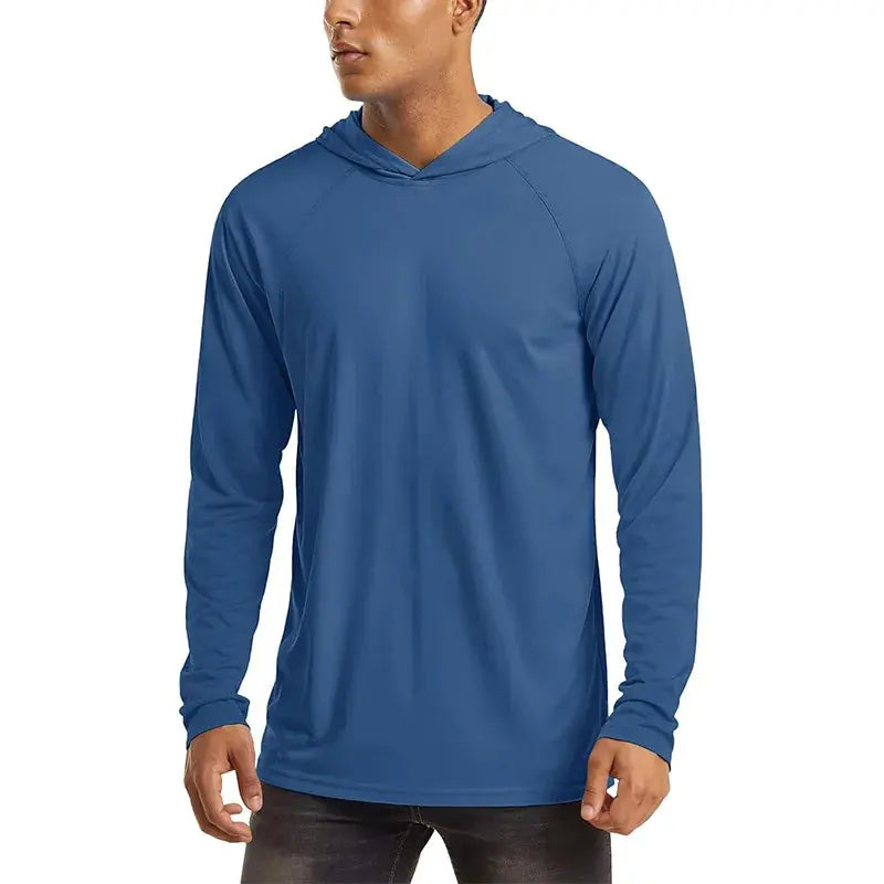 UPF 50+ Sun Protection T-Shirts Mens Long Sleeve Hoodie Casual Quick Dry T shirts Outdoor Hike Sports Run Pullover Tops Beauty hair & fashionfj