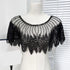 Front and back shawl sequined fake collar high-end ethnic style shawl flower accessories Beauty hair & fashionfj