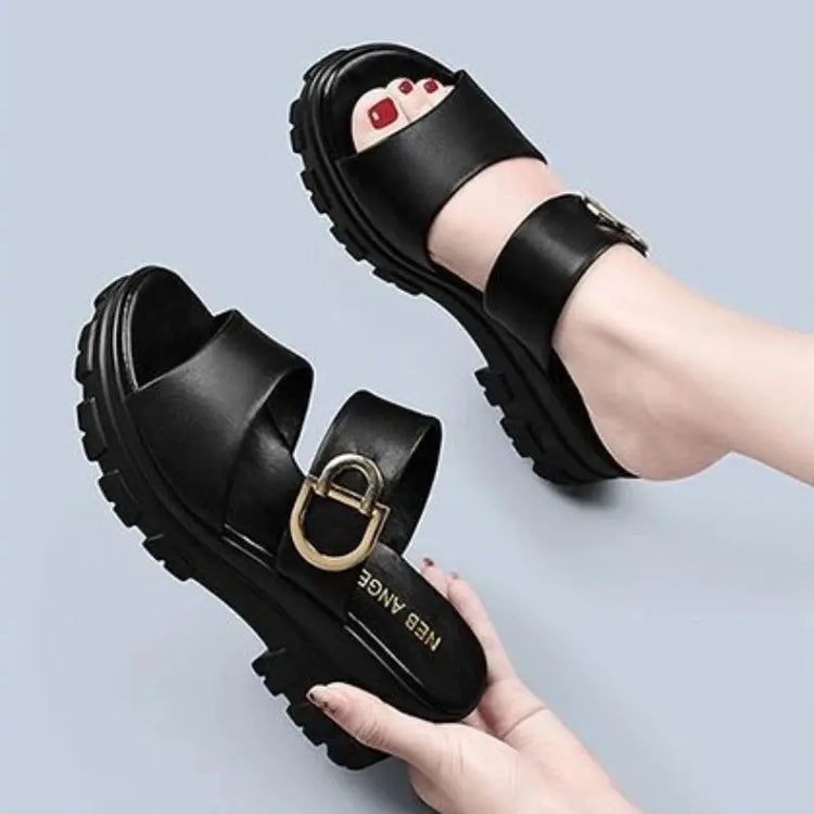 Woman Slippers Platform Sandals Thick Shoes For Women Casual Outside Slides Stylish Shoe High Quality Novelties Sale Luxury Beauty hair & fashionfj