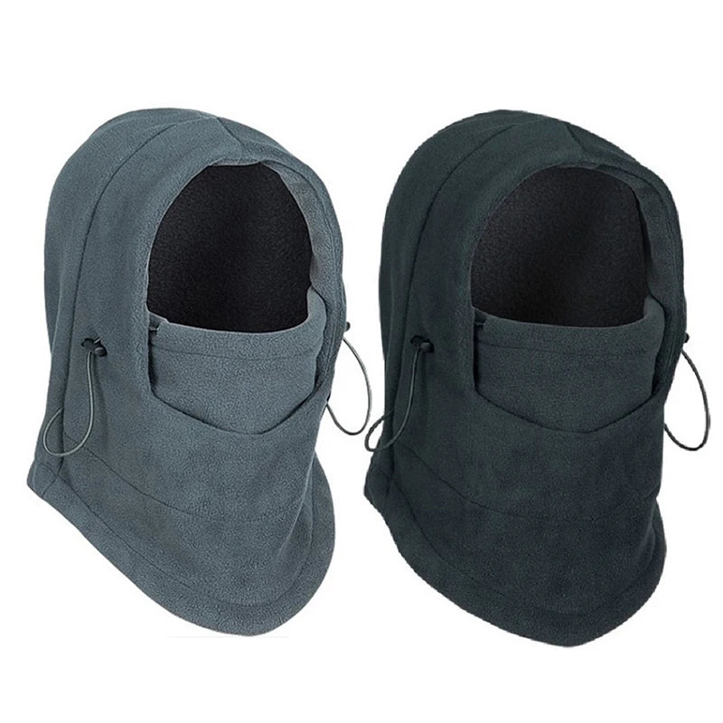 Winter Men Women Warm Hat Waterproof Thermal Fleece Balaclava Hat Hooded Neck Warmer Hiking Scarves Outdoor Riding Windproof Cap