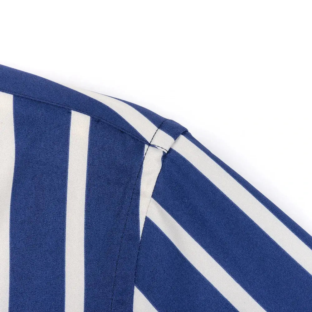 Men's Striped Button-Down Collar Design Iron-Free Dress Shirts, Long Sleeve Stretchy Casual Button Up Shirt for All-Seasons Beauty hair & fashionfj