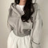 Casual Hood Sweatshirt Women Y2K Zip Up Hoodies Solid Harajuku Long Sleeve Shirt Oversized Crop Tops Female Loose Jackets Coat Beauty hair & fashionfj