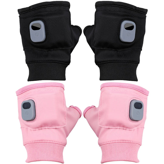Electric Heated Gloves 360 Degree Heating Electric Thermal Gloves Fingerless Touchscreen for Outdoor Hiking Cycling