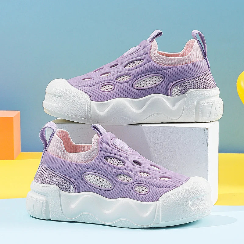 Kids Shoes Children Boys Sneakers Soft-soled Lightweight Breathable Non-slip Sports Running Walking for Girls Tennis Mesh Shoes