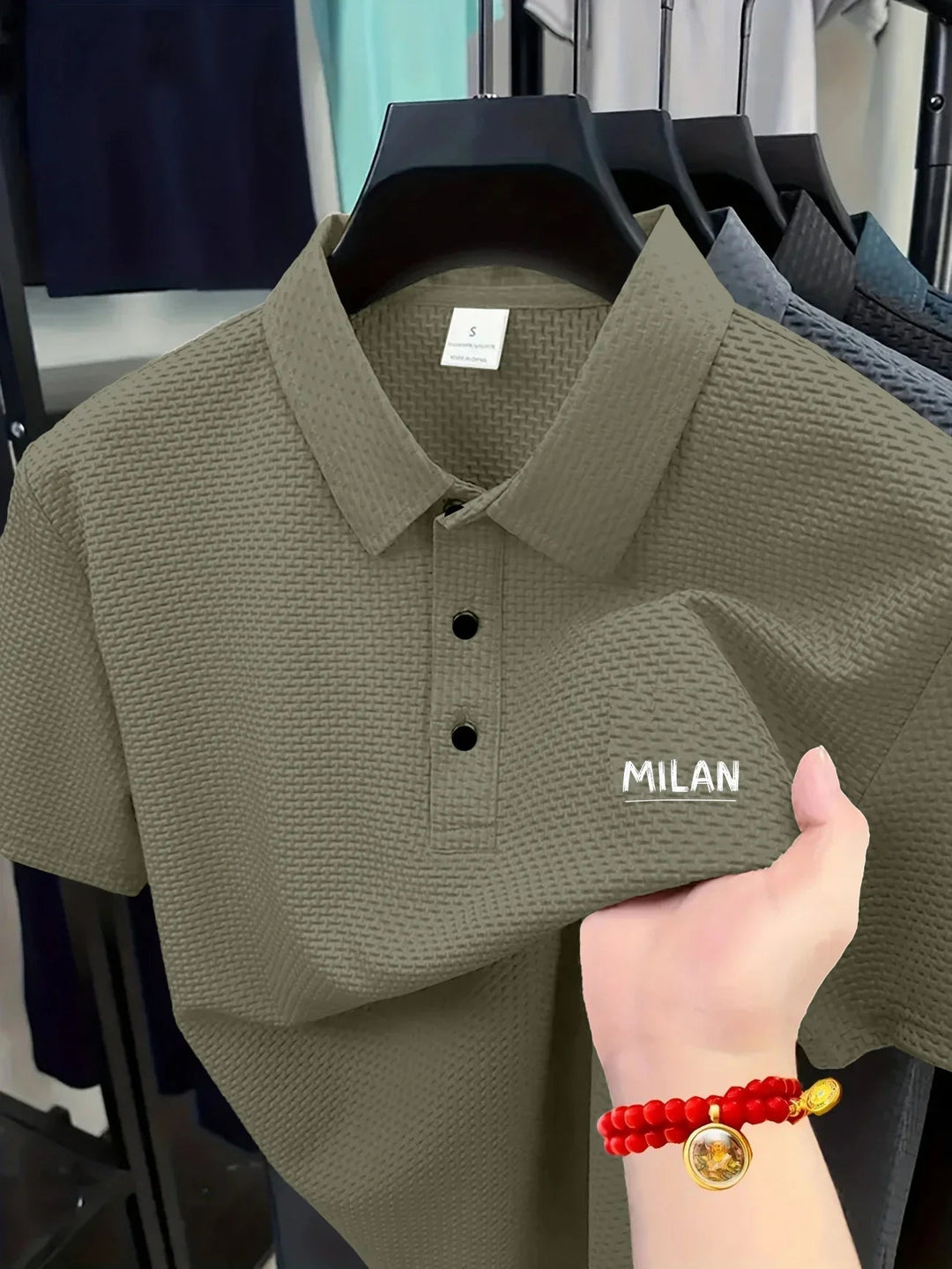Cool POLO shirts for men's casual wear, with exquisite craftsmanship, with lapel, button closure, in solid color, classic and fa Beauty hair & fashionfj