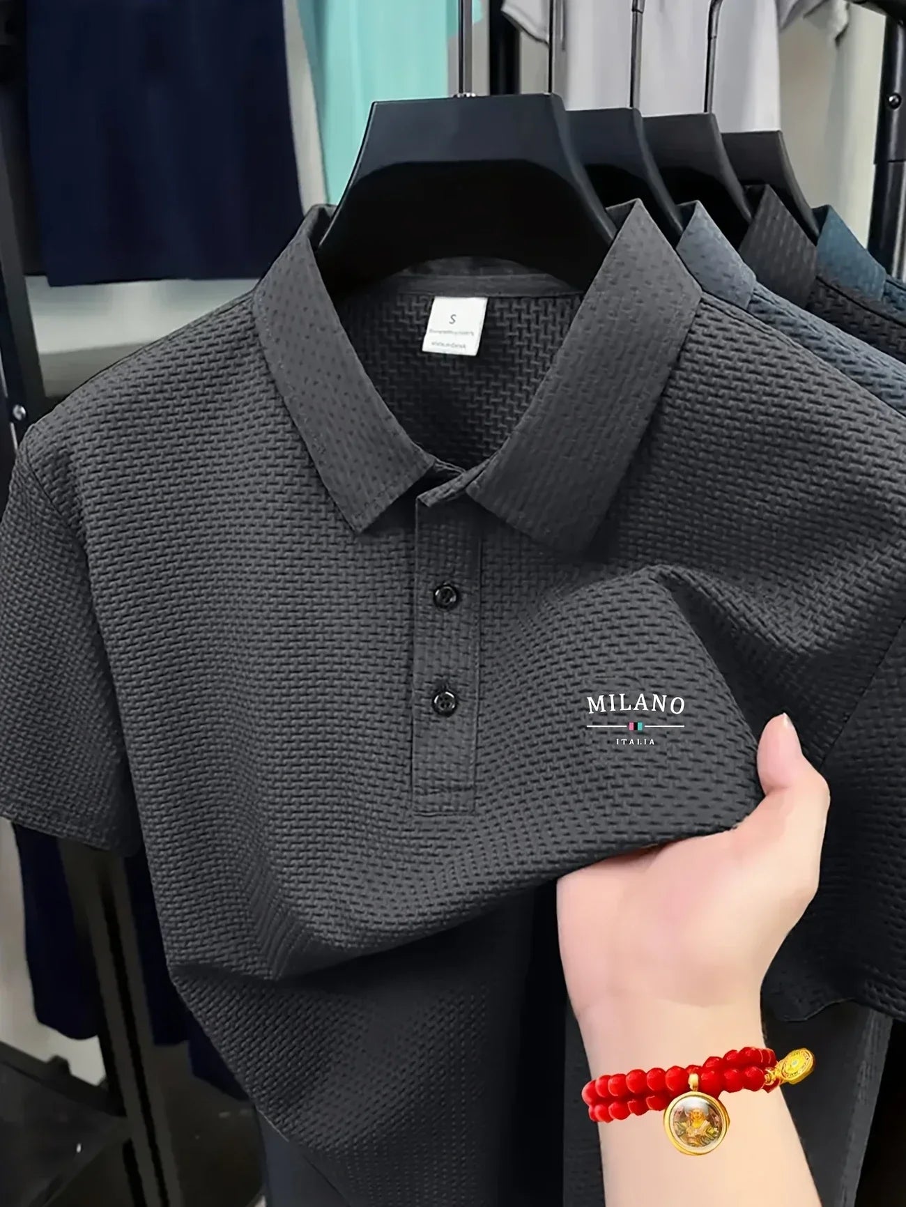 Cool POLO shirts for men's casual wear, with exquisite craftsmanship, with lapel, button closure, in solid color, classic and fa Beauty hair & fashionfj
