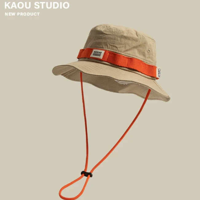 Outdoor Hiking Bucket Hats for Women Men Spring Summer Big Brim Fisherman Sun Protection Sun Hats Fashion Versatile Travel Cap Beauty hair & fashionfj