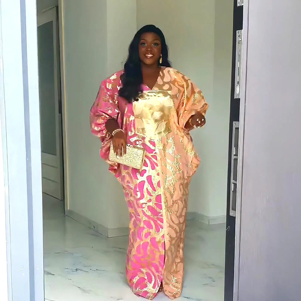 New Arrival african dresses for woman jacquard elegant african dresses Plus Size turkey dresses for women luxury Beauty hair & fashionfj