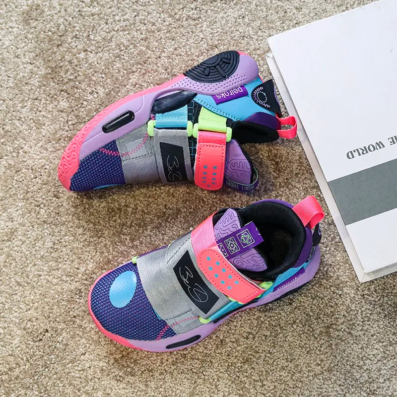 Kids Basketball Shoes Anti-Slip Breathable Lightweight Outdoor Sports Sneakers for Boys Girls Training