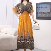 Summer Trend Ethnic V-Neck Printed Women&
