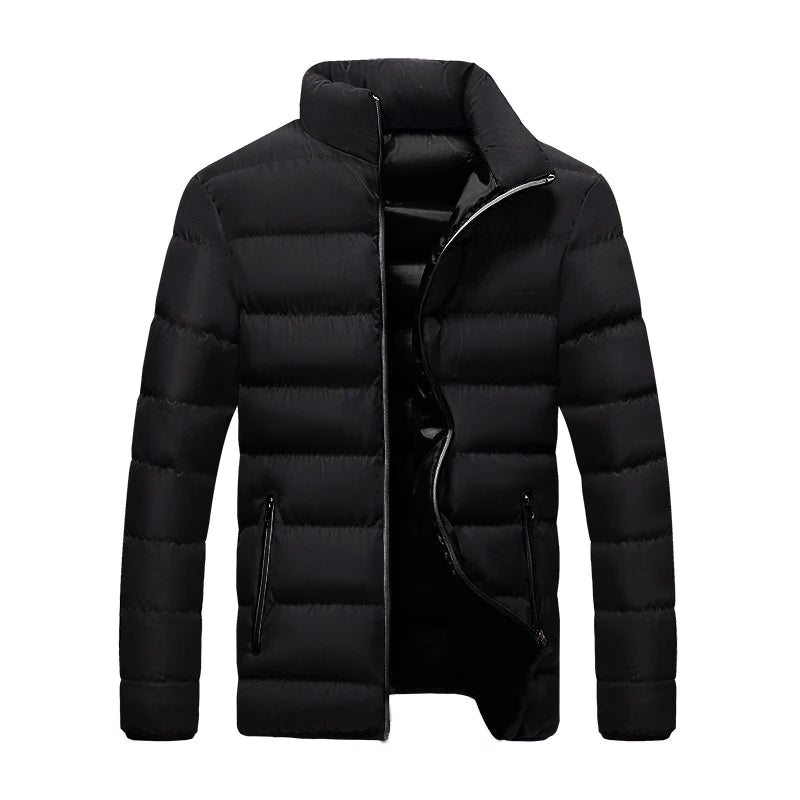 Winter men's thick jacket, warm and thick, slim-fitting outerwear, men's casual high-quality warm coat