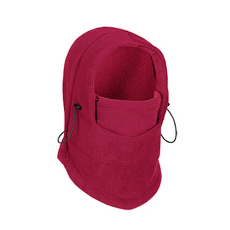 Winter Men Women Warm Hat Waterproof Thermal Fleece Balaclava Hat Hooded Neck Warmer Hiking Scarves Outdoor Riding Windproof Cap