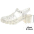 2025 New High Heels Transparent Sandals Women Summe Sequins Thick Heeled Rome Sandalias Mujer Closed Toe Beach Sandles Woman Beauty hair & fashionfj