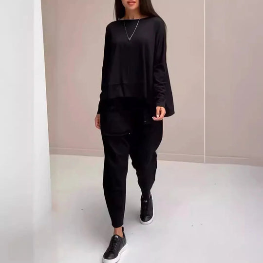 Women's suits 2024 European and American new fashion lace-up technology multi-pocket trendy sports solid color casual pants suit Beauty hair & fashionfj