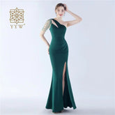 Women Dinner Evening Prom Dress Beading Sexy Formal Occasion Ball Gown Ceremony Party Classic Ladies Elegant Gala Dress 2024 New Beauty hair & fashionfj